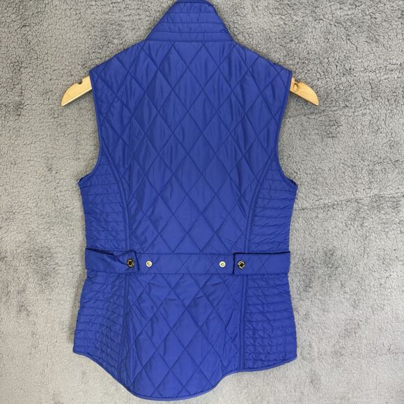 Lilly Pulitzer Vest Womens XS Blue Quilted Puffer Colorful Printed Inside Lining - Picture 7 of 8
